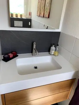 Ein Badezimmer in der Unterkunft Chalet an sonniger aussichtsreicher Lage