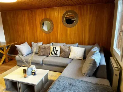Ein Sitzbereich in der Unterkunft SNOW NEST: Superbe cocon enneigé