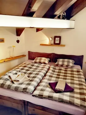 Ein Bett oder Betten in einem Zimmer der Unterkunft Central Rooftop Loft