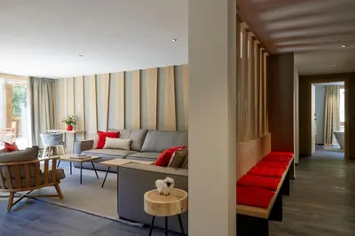 Ein Sitzbereich in der Unterkunft La Vue Luxury Living Apartments