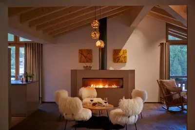 Ein Sitzbereich in der Unterkunft La Vue Luxury Living Apartments