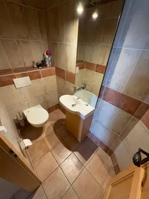 Ein Badezimmer in der Unterkunft Grand chalet au centre