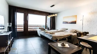 Ein Bett oder Betten in einem Zimmer der Unterkunft Apartments Riederhof, Riederalp