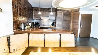 Küche/Küchenzeile in der Unterkunft Apartments Riederhof, Riederalp