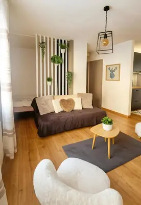 Ein Sitzbereich in der Unterkunft Studio au cœur des Alpes et Parking gratuit