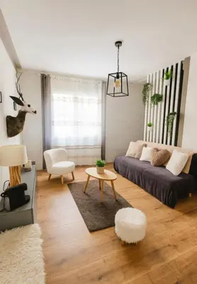 Ein Sitzbereich in der Unterkunft Studio au cœur des Alpes et Parking gratuit