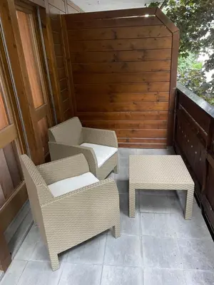 Ein Sitzbereich in der Unterkunft Appartement Everest