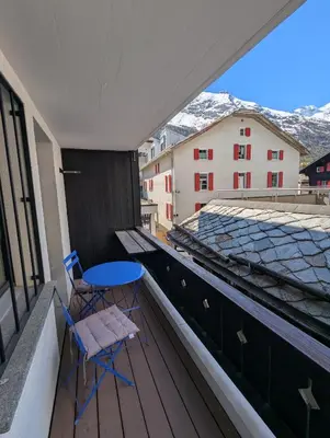 Ein allgemeiner Bergblick oder ein Berglick von der Ferienwohnung aus