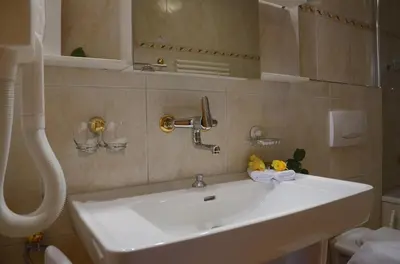 Ein Badezimmer in der Unterkunft Hotel Eigerblick