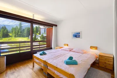 Ein Bett oder Betten in einem Zimmer der Unterkunft Rosablanche B12-B13 - 4 pers - au pied des pistes
