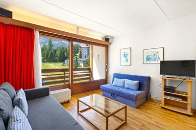 Ein Sitzbereich in der Unterkunft Rosablanche B12-B13 - 4 pers - au pied des pistes