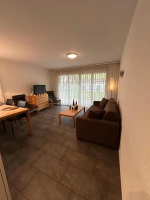 Ein Sitzbereich in der Unterkunft Grindelwald Swiss Vacances