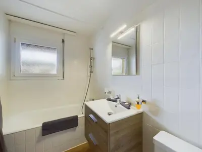 Ein Badezimmer in der Unterkunft Panorama apartment for 4 near Zermatt