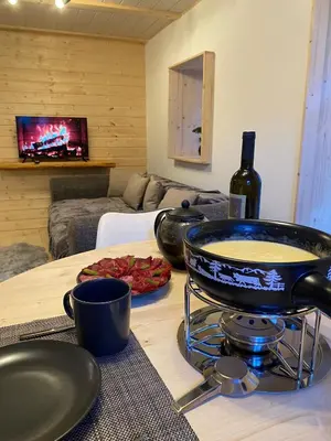 TV/Unterhaltungsangebot in der Unterkunft Chalet Le Monastère