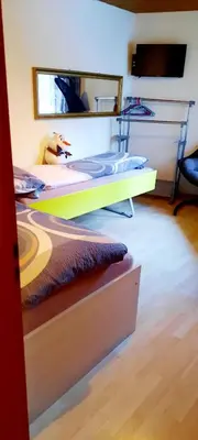 Ein Bett oder Betten in einem Zimmer der Unterkunft Bodmen 3 Apartments von Privat in Zermatt