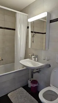 Ein Badezimmer in der Unterkunft Appartement meublé à louer à Nax