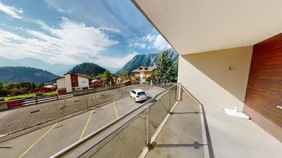Ein allgemeiner Bergblick oder ein Berglick von der Ferienwohnung aus