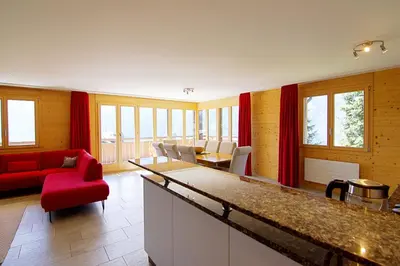 Ein Sitzbereich in der Unterkunft Chalet Bella Vista 8