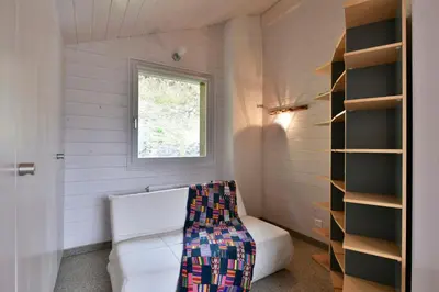 Ein Sitzbereich in der Unterkunft Chalet Mousseron