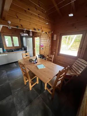 Ein Sitzbereich in der Unterkunft Superbe chalet 12 personnes vue imprenable 2nuits min