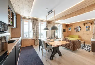Küche/Küchenzeile in der Unterkunft Chalet Lobhornblick