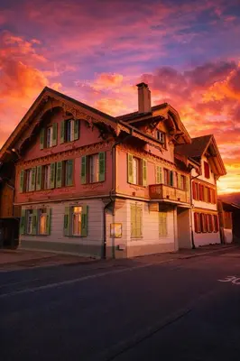 Blick auf den Sonnenuntergang/Sonnenaufgang von der Ferienwohnung aus oder aus der Nähe
