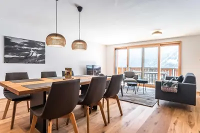 Ein Sitzbereich in der Unterkunft Apartment Walt 3.5 - GRIWA RENT AG