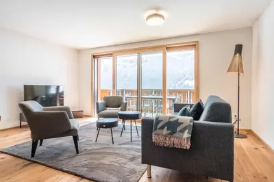 Ein Sitzbereich in der Unterkunft Apartment Walt 3.5 - GRIWA RENT AG