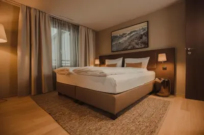 Ein Bett oder Betten in einem Zimmer der Unterkunft Andermatt Alpine Apartments