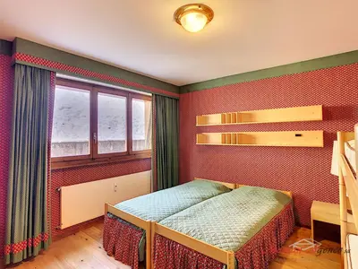 Ein Bett oder Betten in einem Zimmer der Unterkunft Apartment Crans-Colline 17 by Interhome