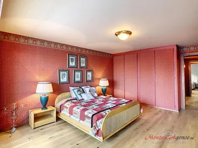 Ein Bett oder Betten in einem Zimmer der Unterkunft Apartment Crans-Colline 17 by Interhome