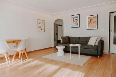 Ein Sitzbereich in der Unterkunft Superb Modern Studio Leukerbad