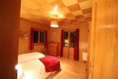 Ein Bett oder Betten in einem Zimmer der Unterkunft Chalet Privé avec vue imprenable sur les alpes