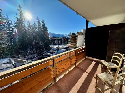 Ein allgemeiner Bergblick oder ein Berglick von der Ferienwohnung aus