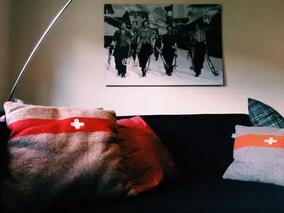 Ein Bett oder Betten in einem Zimmer der Unterkunft Swissalpschalet 4-5 Check also our new home Swissalpschalet 6 PRO