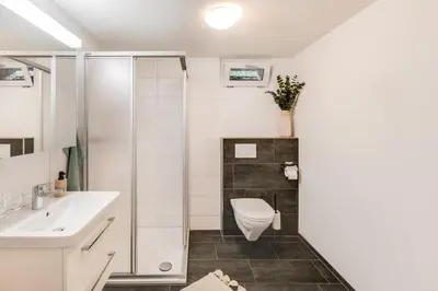 Ein Badezimmer in der Unterkunft Alpen Bijou mit Bergkulisse & Liebe zum Detail