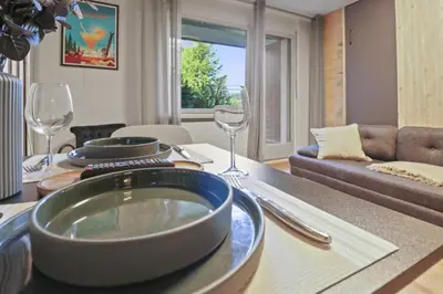 Ein Sitzbereich in der Unterkunft Magnifique studio avec terrasse au centre
