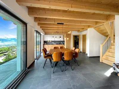 Ein Sitzbereich in der Unterkunft My Mountain Paradise - Swiss Alps