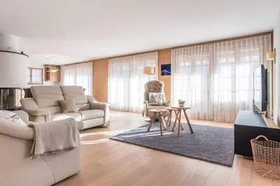 Ein Sitzbereich in der Unterkunft Apartment Bränderli 4,5 - GRIWA RENT AG