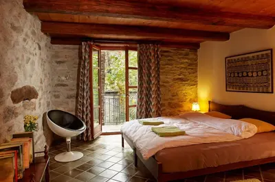 Ein Bett oder Betten in einem Zimmer der Unterkunft Wild Valley Hidden Rustico in Valle Onsernone