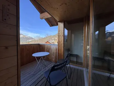 Ein allgemeiner Bergblick oder ein Berglick von der Ferienwohnung aus