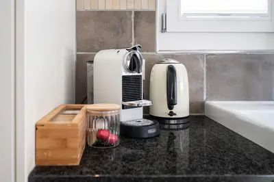 Kaffee-/Teezubehör in der Unterkunft Bergoase für zwei - mit Terrasse & Bergkulisse