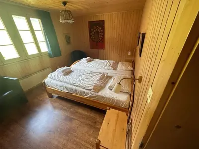 Ein Bett oder Betten in einem Zimmer der Unterkunft Charming Apartment Only 150 Meters from the Ski Lift