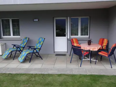 Ein Patio oder anderer Außenbereich in der Unterkunft Wohnung Bergruh