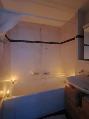 Ein Badezimmer in der Unterkunft Joli appartement 2 pièces et demi tout confort, Balcon du Ciel NAX Mont-Noble