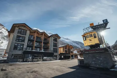 Ein allgemeiner Bergblick oder ein Berglick von des Hotels aus