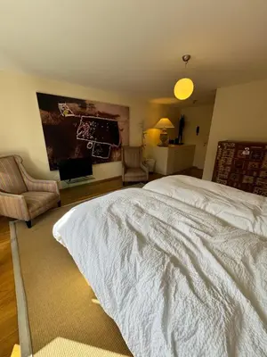 Ein Bett oder Betten in einem Zimmer der Unterkunft Turquino B - Large studio with balcony in Zermatt