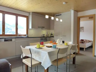 Küche/Küchenzeile in der Unterkunft Apartment Chalet Gredetsch 6B by Interhome