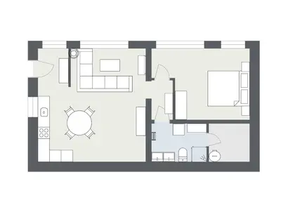 Grundriss der Unterkunft Apartment Babice 2.5 - GRIWA RENT AG