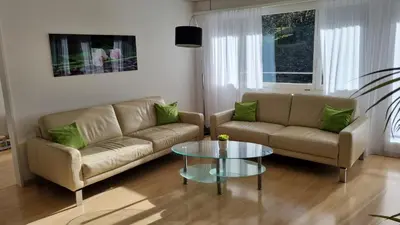 Ein Sitzbereich in der Unterkunft Apartment Cindy